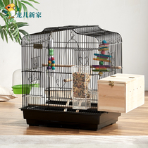 Luxury Villa Breeding Bird Cage Large Large Metal Eight Brothers Black Phoenix Peony Tiger Skin Parrot Exclusive Cage