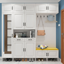 Minimalist modern entrance Entrance Shoe Cabinet Door Hall Cabinet Entrance hood Hood Cabinet with changing shoes stool Closed Cabinet Eurostyle Storage Customization