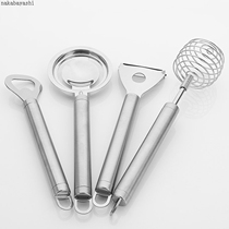 Egg machine planing and peeling bottle opener stainless steel mixer kitchen peeling egg filter gift gadget beating egg set