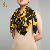 WOO Wu Four Seasons Fragrant Generous Thin Silk Scarf Female Silk Winter Double-sided Mulberry Silk Scarf Versatile Spring and Autumn Style