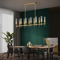 Restaurant chandelier minimalist modern creative personality small bar table dining room table chandelier Nordic lamp minimalist long strip lamp