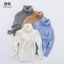 New childrens cashmere sweaters for boys high-neck pullover sweater girls