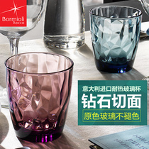 bormioli rocco imported cup Diamond glass Household living room tea drinking water Whisky glass