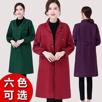 Hatch apron Womens Front Cardigan apron clothes womens front buckle adult work Korean medium long long kitchen
