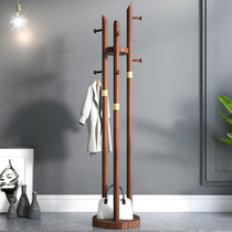 Solid wood coat rack Floor-to-ceiling bedroom household hanger New Chinese style light luxury net red simple modern hanging clothes rack