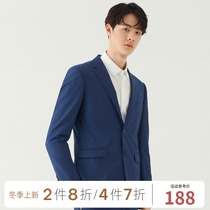 GXG mens blue set West business casual suit wedding dress fashion trend suit men# GA113587E