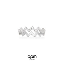 APM Monaco Simple Geometric Ring Female ins Tide Minor Joint Ring Z Ring Gift for Girlfriend