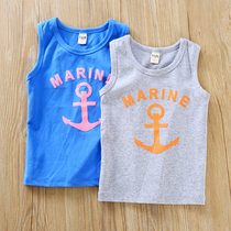 Children cotton vest summer 2021 childrens clothing new baby sleeveless T-shirt boys T-shirt thin solid color top