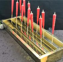 Stainless steel candle holder for Buddhist temples temple golden candle slot candle holder offering candles Mid-Autumn Buddha candle holder