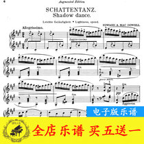 McDowell Ghost Dance OP39NO8 Piano Score Original version with fingering