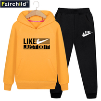 12-year-old middle child 15 boys spring and autumn 2021 new foreign style boy sweater suit childrens shipping action two-piece set