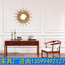 New Chinese desk desk desk desk desk home computer table and chair small apartment Table study furniture consultation table