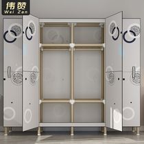 Cloth wardrobe steel pipe thickened reinforced all-steel frame thickened oxford cloth simple wardrobe rental room with household hanging wardrobe