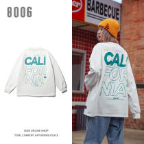 8006 High street tide brand sweater men plus velvet tide ins loose bf European and American street hip-hop trend men and women couples