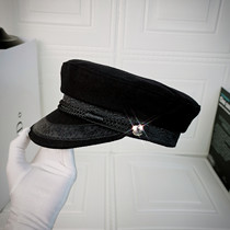Japanese hat womens autumn and winter wool cap Korean version of the tide star anise navy hat fashion retro wool beret