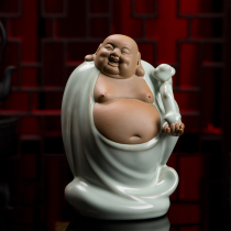 Beautiful home Ru kiln ornaments home TV cabinet craft creative ornaments Ruyi Buddha tea table living room ceramic ornaments