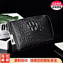 Handbag man 2021 new wave code lock hand held with leather crocodile print fingerprint unlock personality business hand grip bag