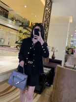 Pure original acetate silk wool with good quality quite sphincter with type small fragrant windy cardiovercoat jacket female short