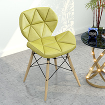 Eames chair Modern simple desk chair Home restaurant backrest chair Computer chair stool Solid wood Nordic dining chair