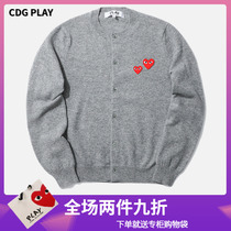 (Office of the official network )Kawagi Kowa Ling CDG PLAY Caring for Wool Knitted Clothes Men and Women Leisure Pure Color Coat