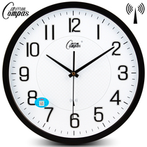  Kangba silk silent living room household radio clock creative hanging watch fashion wall clock Modern clock Simple clock big clock