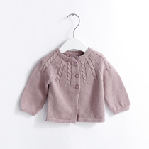 (Broken Yard clear cabin) Baby knit cardison 0 1 year old baby 12 months of undershirt sweater female baby girl