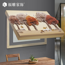 Fu carving home decoration meter box decorative painting Living room with meter box occlusion painting Hanging painting Three-dimensional relief painting Modern simplicity