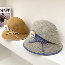 Great Eaves Shade sun hat Women Summer beach sun hat Han version Butterfly knot 100 hitch a big catch hat fisherman hat