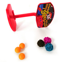 Parrot puzzle training Intelligence development toy Shooting basket Gnawing fan You Basketball basket Desktop supplies Swing