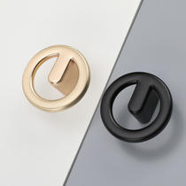 Round pull ring American black cabinet drawer ring small handle Nordic gold TV cabinet Wine cabinet Shoe cabinet handle