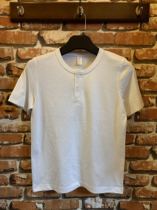 Normandy custom 210g seamless tube woven 100% cotton Henry collar short-sleeved T-shirt cotton base two bags SF