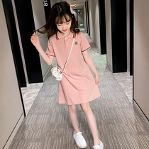 Korean girl dress summer 2021 new cotton foreign style children summer baby girl princess skirt