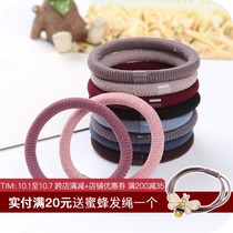 Korean jewelry strong pull constantly base base Hairband hair rope flocking rubber band leather cover headwear hair accessories head rope women