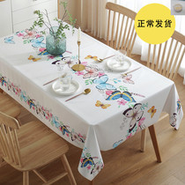 Table cloth 2022 New plastic rectangular home fresh Nordic washable net red square table cloth Nordic table cushion