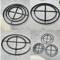 Wedding props wrought iron black custom ring ceiling frame positioning beads crystal frame with holes hotel wedding hall decoration