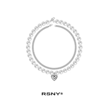 (Lai Meiyun Jingtian sweet same model) RSNY love necklace female new light luxury ins tide simple European and American choker