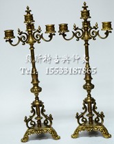 Candle holder) all copper antique old candle holder) old antique European candle holder) Home hotel price