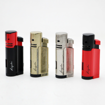 Lafuli cigar lighter portable straight-up lighter metal retro single fire cigar lighter with hole punch