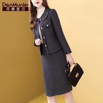 Danielle French retro dress 2021 Autumn New Korean women slim temperament coat temperament
