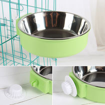 Cat bowl pet dog dog food basin stainless steel single Bowl drinking bowl hanging cat food basin fixed hanging cage dog bowl