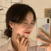 S925 Sterling Silver Pearl Earrings 2021 New Korean Tide Earrings Female Summer Love Advanced Earrings