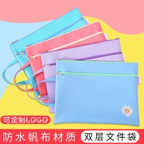 Production Inspection Information Cashier Bags Pregnant Women Multifunction Hand Pregnancy Test Bags Cartoon Students With Exam Papers Classified Bags Cute Cram Bags A4 Archive Bag Multilayer Canvas Learning Remedial Kits Handbag Hand Carrying Information Bag