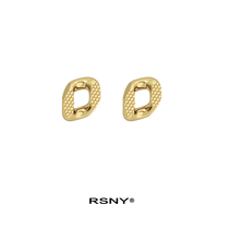 RSNY chain stud chain irregular exaggerated earring girl even if you put it there looking at the mood