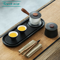 Touch Miss Japanese kung fu tea set home simple living room side pot water storage dry bubble tea tray set