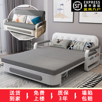 Sofa bed folding dual-use small apartment simple multi-functional storage push-pull living room single double 1 8 meters sofa