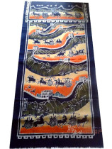 2022 Guizhou Anshun Miao handmade batik painting curtain tablecloth restaurant hotel homestay inn decoration background wall