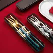 Tableware one person chopsticks male chopsticks male spoon suit eating noodles eating spoons adults light luxury three sets
