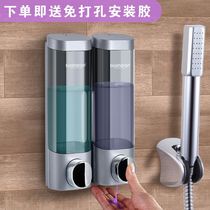 Soap dispenser Wall-mounted non-perforated household toilet Hotel bathroom Shower gel soap dispenser Hand sanitizer pressing bottle