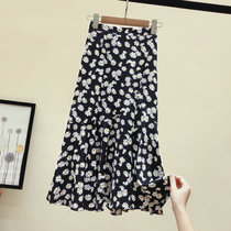 Hong Kong pop brand 2020 autumn new versatile Chiffon high waist polka dot skirt Korean slim slim casual a-line skirt