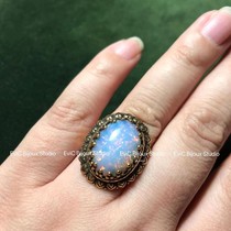 Artist Jewelry·Anna Palace style opal color old glazed open ring 448 deposit 300